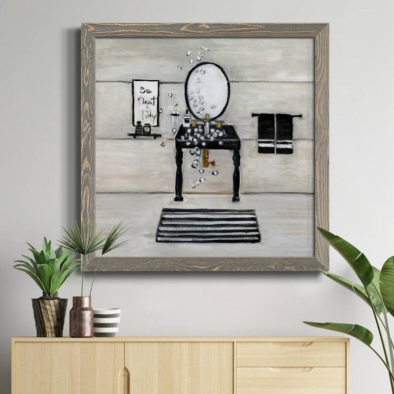 Neat and Tidy Bath-Premium Framed Canvas - Ready to Hang
