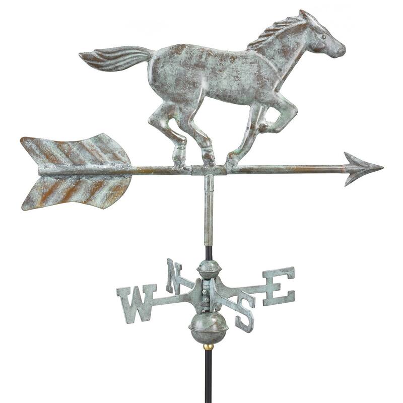 Horse Garden Weathervane with Garden Pole by Good Directions