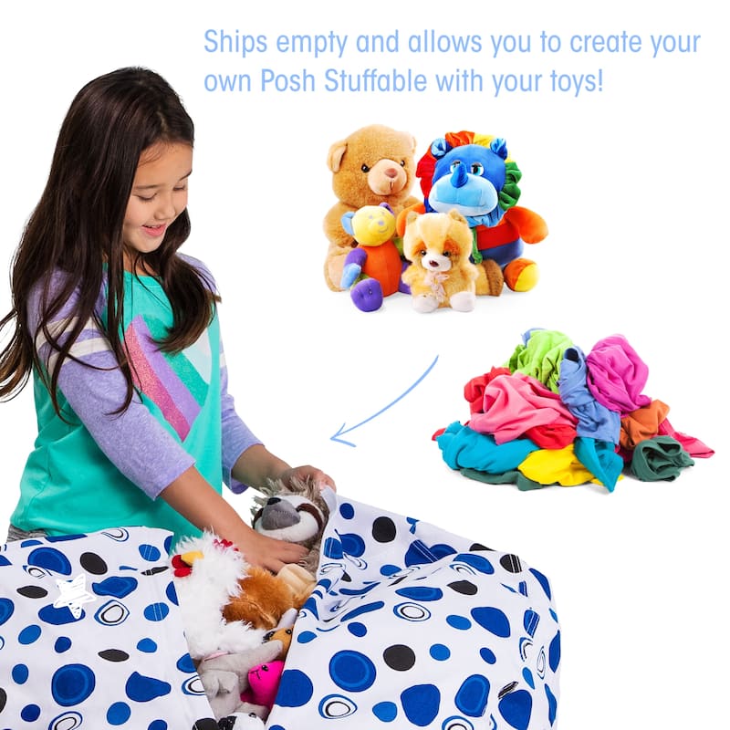 Kids' Stuffed Animal Storage Bean Bag Chair Cover or Toy Organizer