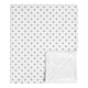 preview thumbnail 1 of 2, Grey Polka Dot Collection Girl Baby Receiving Security Swaddle Blanket - for Gray Shabby Chic Boho Watercolor Floral Collection