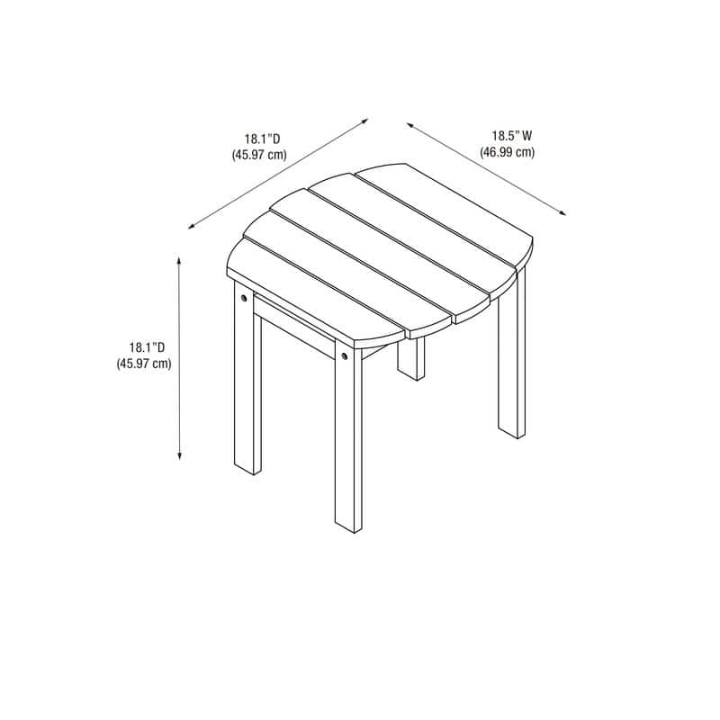 Gavil White Adirondack End Table (Table Only)