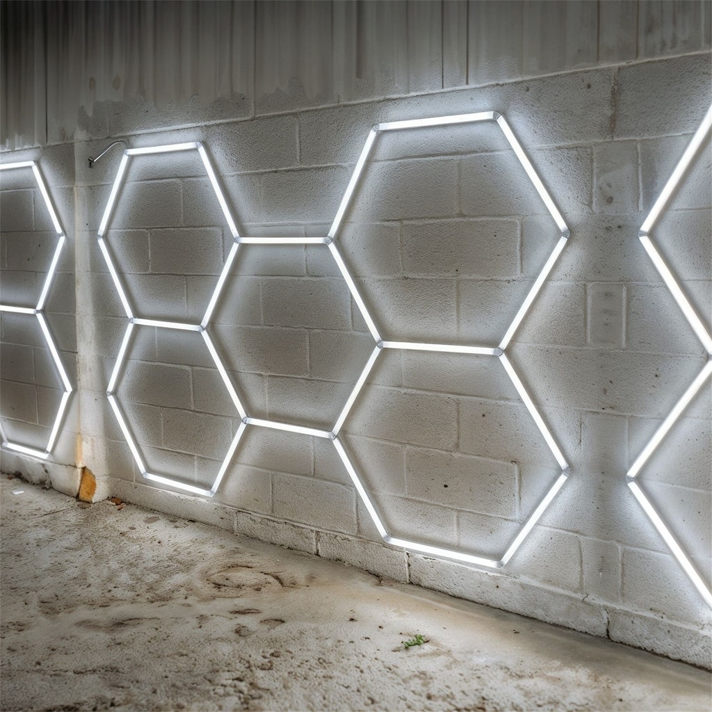 RGBW Hexagon Modular Suspended Lighting, Wall Light