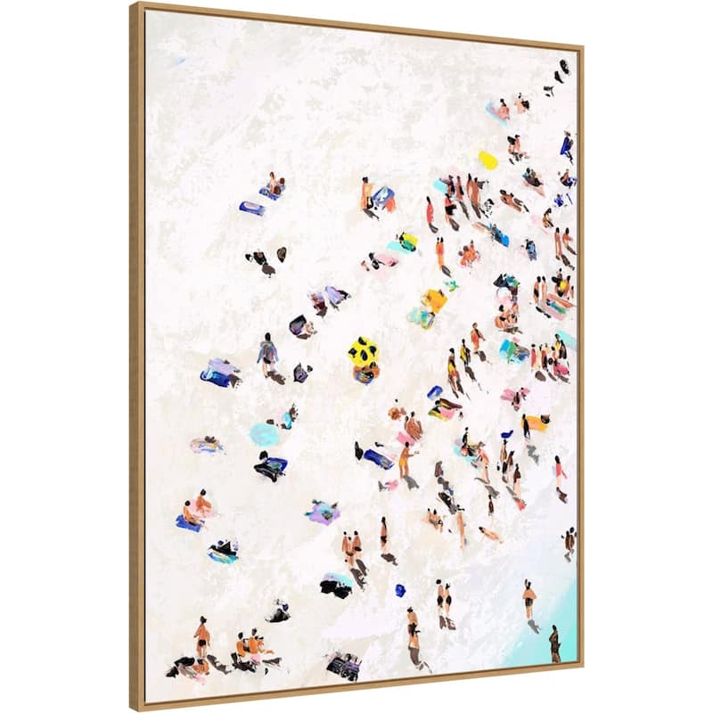 Beach Life by Urban Road Framed Canvas Wall Art Print - Sylvie Maple
