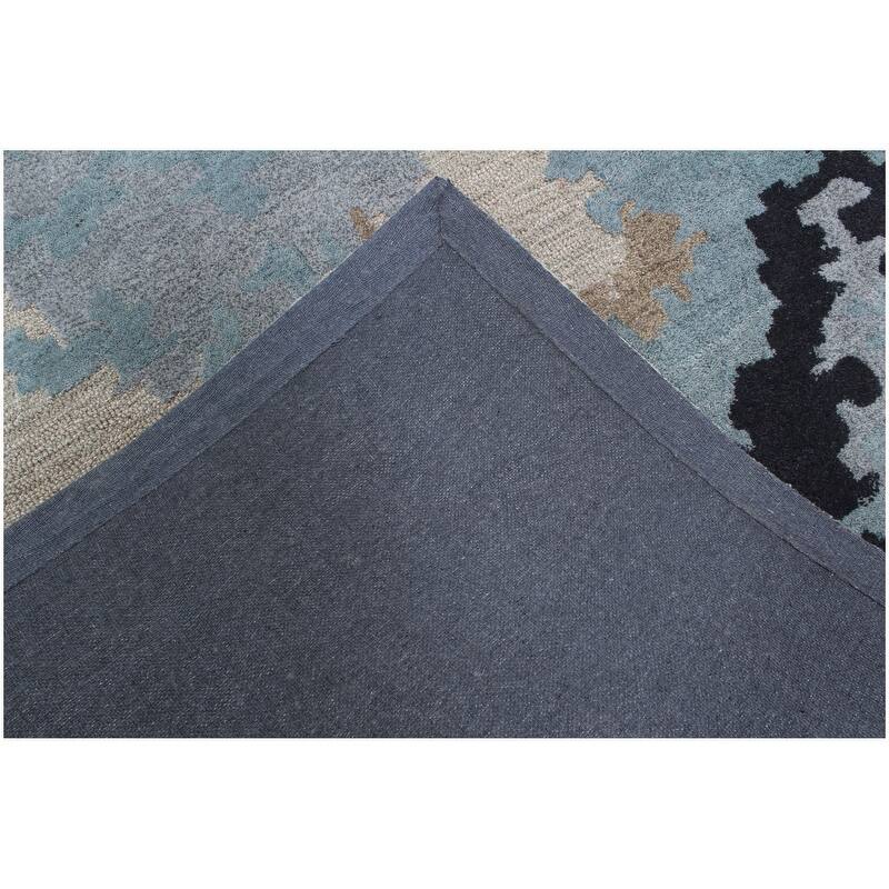 Hand Tufted E1771 Blue Sage Wool and Viscose Rug Bed Bath & Beyond