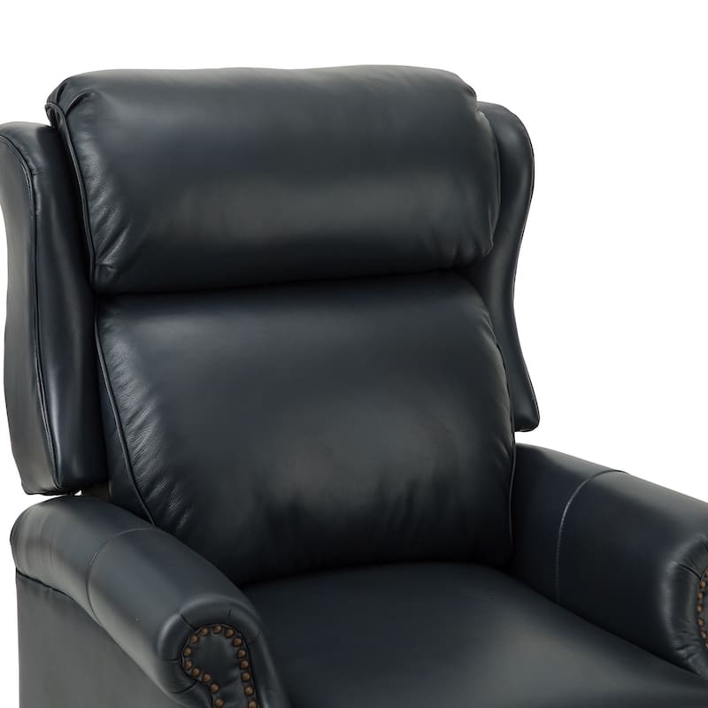 Noemon Genuine Leather Recliner with Nailhead Trims by HULALA HOME (Set of 2)