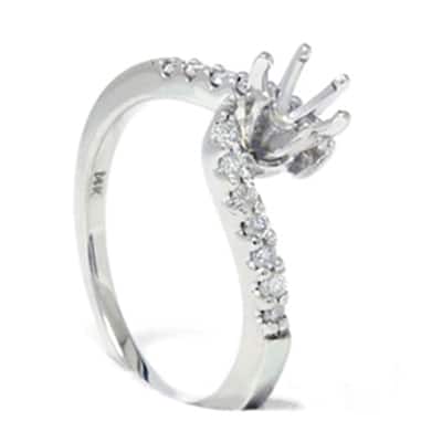 1/4ct Diamond Engagement Ring White Gold Setting