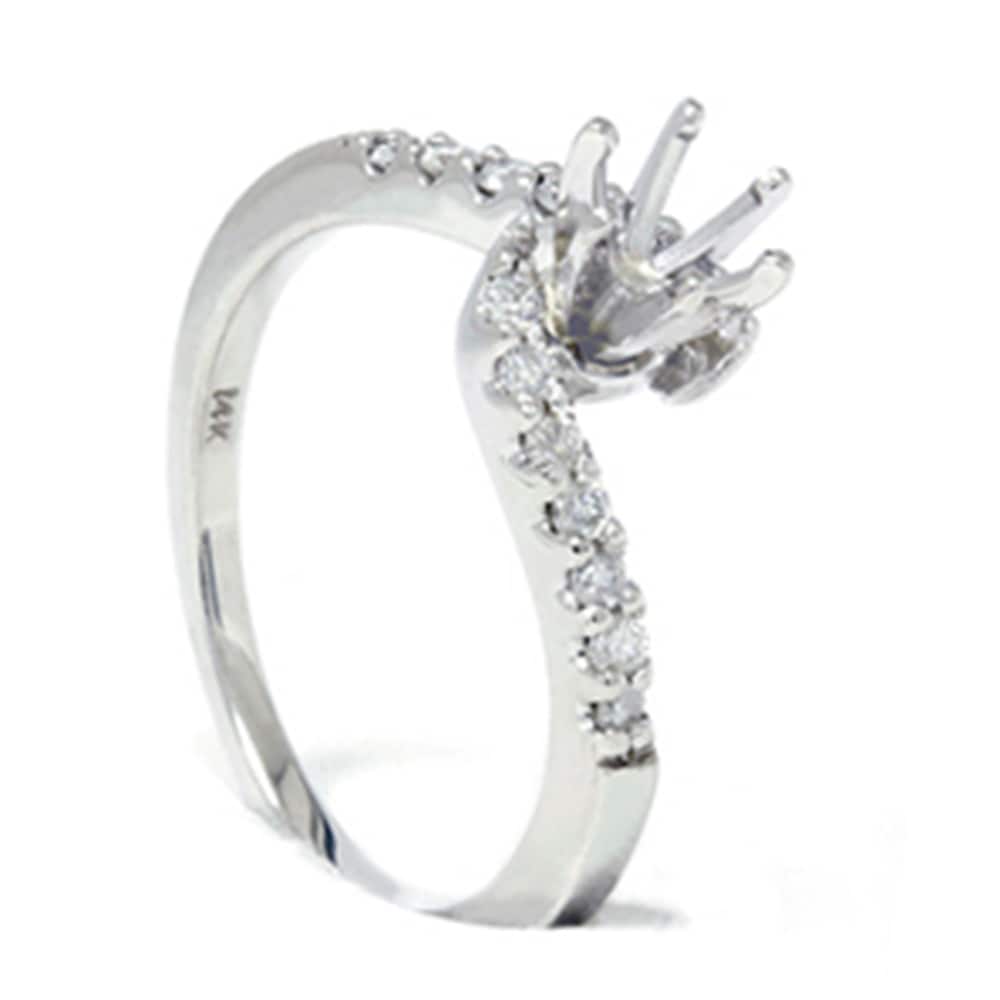 1/4ct Diamond Engagement Ring White Gold Setting