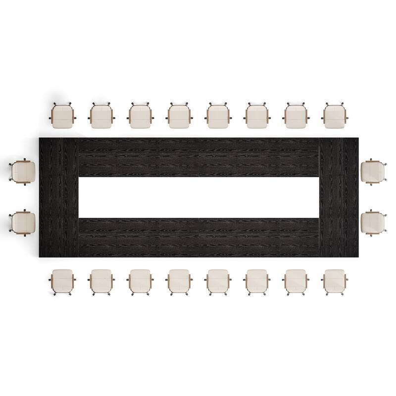 78.7" Conference Table, Wood Office Meeting Table, Boardroom Seminar Business