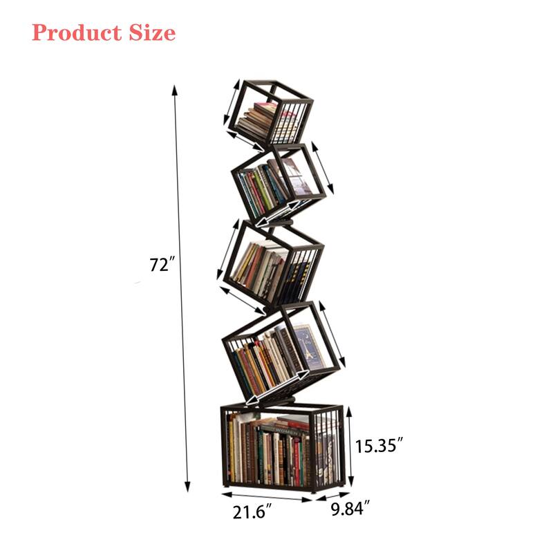 Metal Creative Corner Floor Shelf Special-shaped Display Shelf Wall Bookshelf