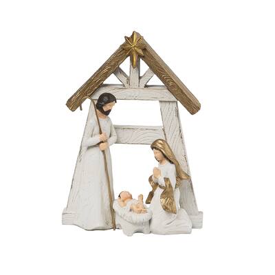Peace Nativity - White