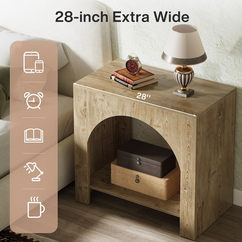 Farmhouse Night Stand Bedside Table for Bedroom Home Living Room