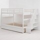 preview thumbnail 17 of 26, Full Over Full Bunk Bed with Storage Staircase and Shelves, Convertible Design, No Box Spring Needed,kid beds