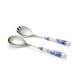 preview thumbnail 1 of 12, Spode Blue Italian Set of 2 Salad Servers White Silver and Blue