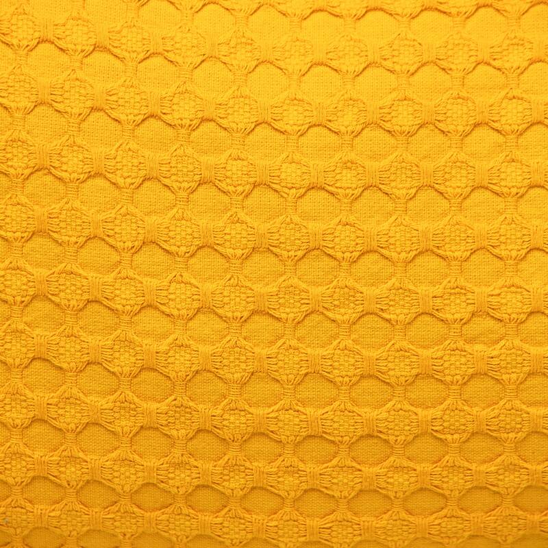 Rectangular Geometric Cotton Throw Pillow - 26" - Yellow