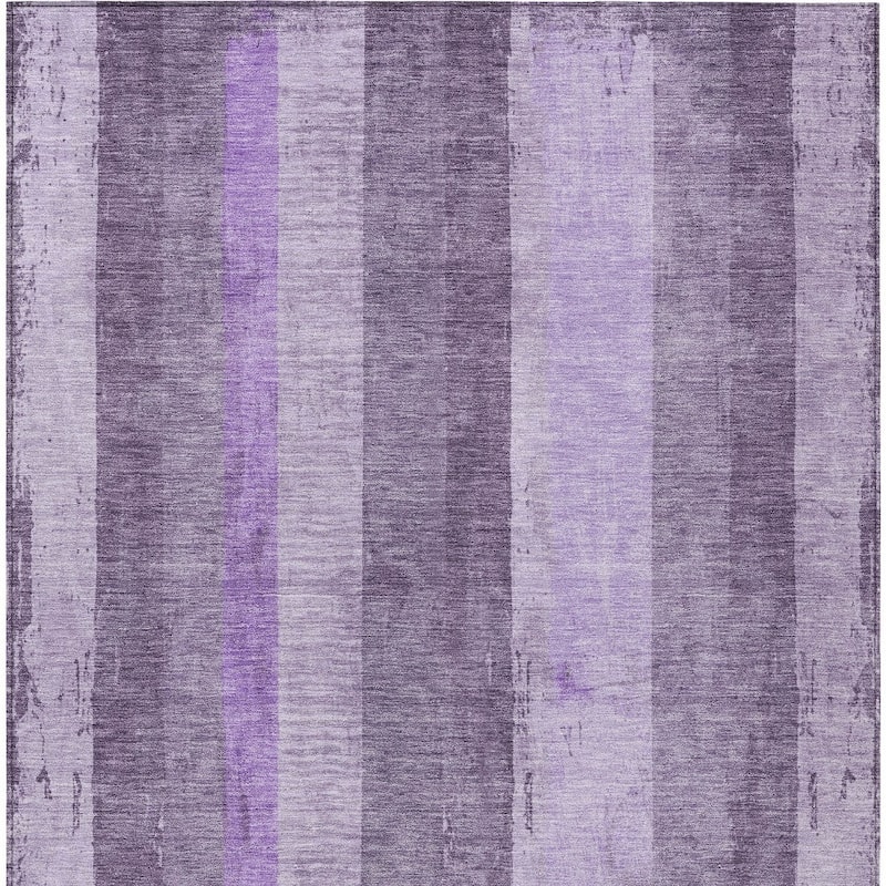 HomeRoots Striped Transitional Rectangle Outdoor Rug