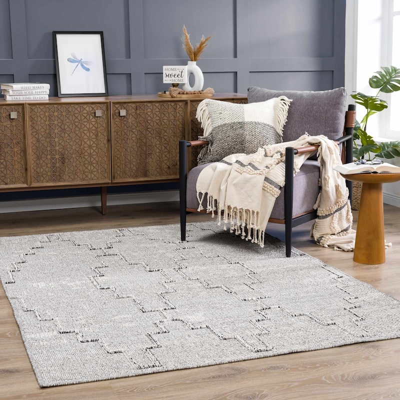 Hauteloom Butch Living Room, Bedroom Patio Outdoor Area Rug - Farmhouse - Taupe,Beige - 2' x 3'