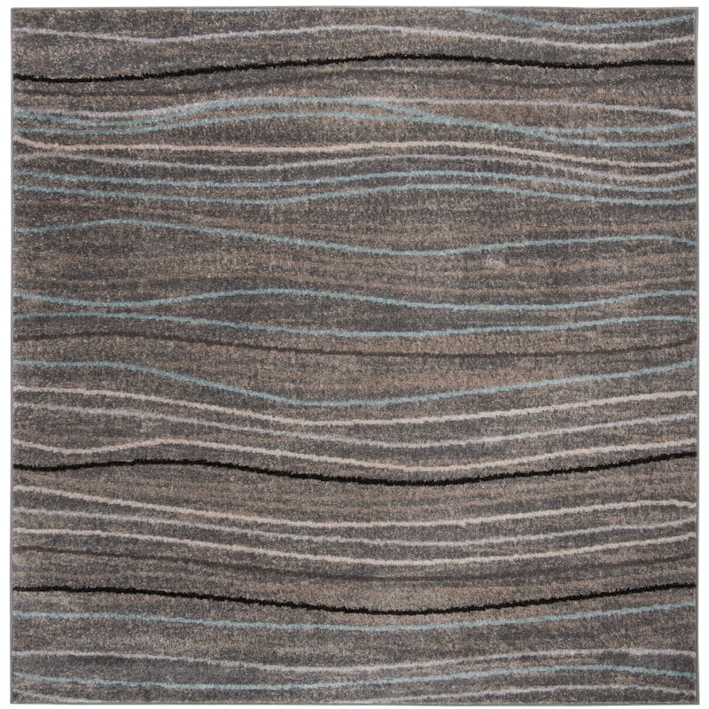 SAFAVIEH Amsterdam Stancuta Modern Rug - 6'7" Square - Silver/Beige