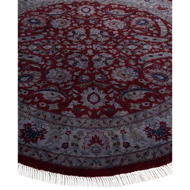 Overdyed One-of-a-Kind Hand-Knotted Area Rug - Red - 5' 1" x 5' 3"