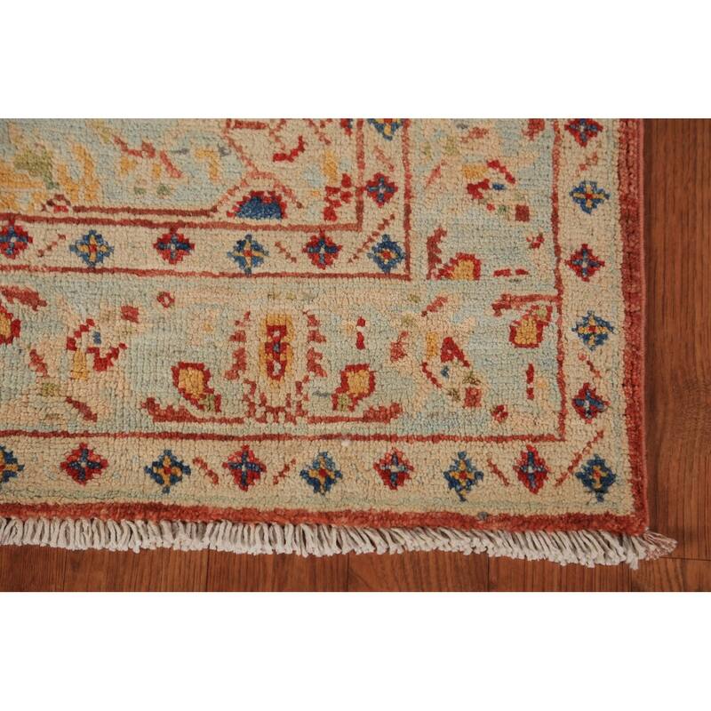 Geometric Heriz Serapi Vegetable Dye Accent Rug Handmade Wool Carpet - 3'0"x 4'10"
