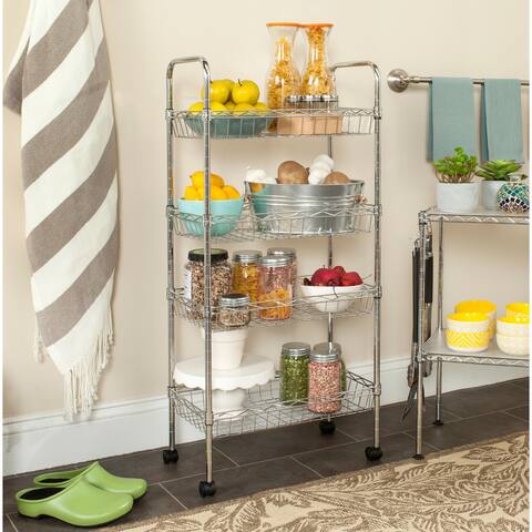 SAFAVIEH Storage Collection Pierre Adjustable Mini Trolley - 17.7" x 9.8" x 37.4"