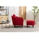 preview thumbnail 4 of 24, Arms Chair with Ottoman Mid Century Barrel Chair for Living Room
