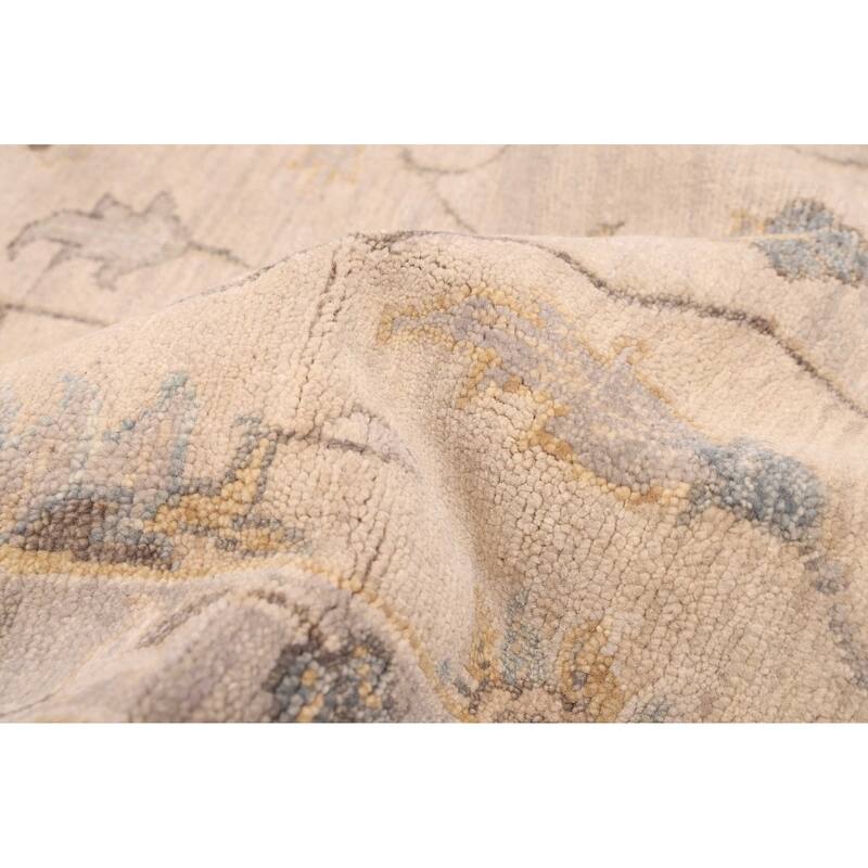 ECARPETGALLERY Hand-knotted Finest Agra Jaipur Light Grey Wool Rug - 8'0 x 11'3