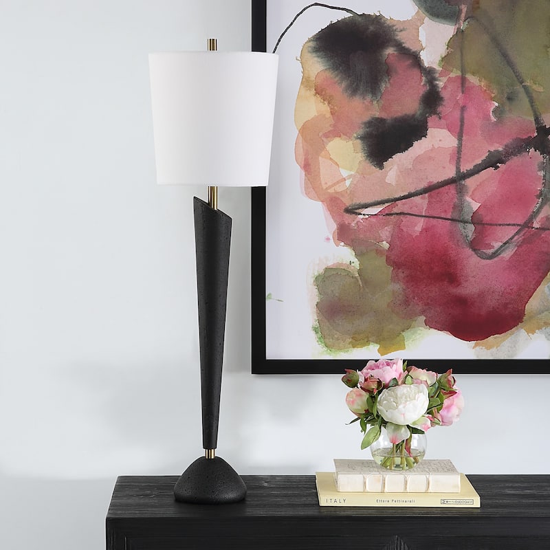 Reverse Tapered Shade Buffet Lamp - 36" - Black