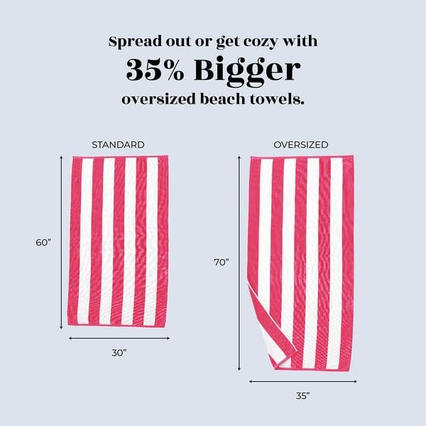 dimension image slide 0 of 2, Linery & Co. Cotton Cabana Beach Towel