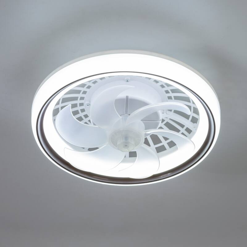 13-In Socket White LED Ceiling Fans with Lights and Remote