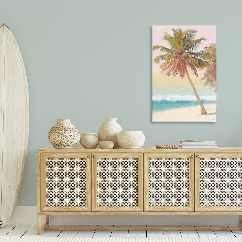 Stupell Pastel Gradient Beach Scene Canvas Wall Art Design By Amber Sterling
