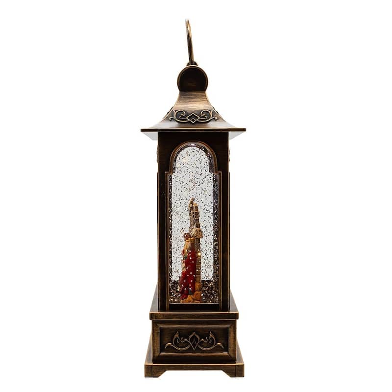 Kurt Adler 11-Inch Battery Operated Warm White LED Lighted Nativity Lantern - Black