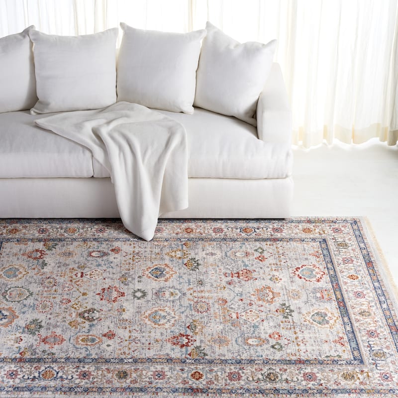 SAFAVIEH Lauren Ralph Lauren Lefka Rug - 6' x 9'2" - Light Grey/Blue Rust