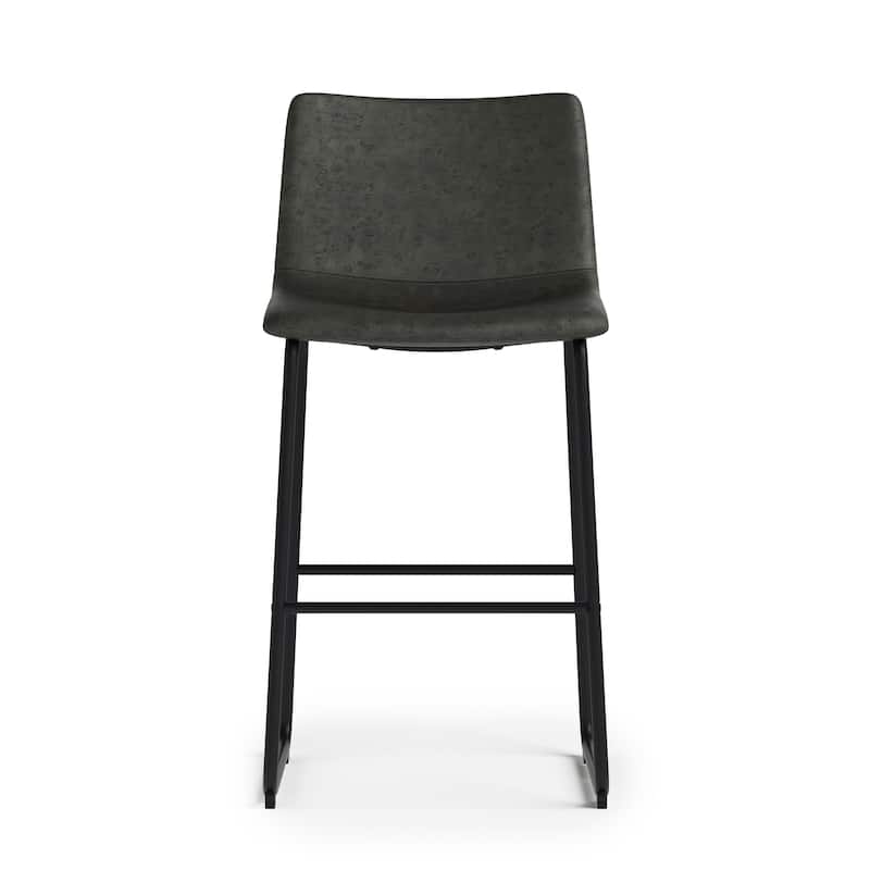 WYNDENHALL Adrienne Mid Century Modern Bar Stool (Set of 2) - 21.53" D x 19.49" W x 39.37"H