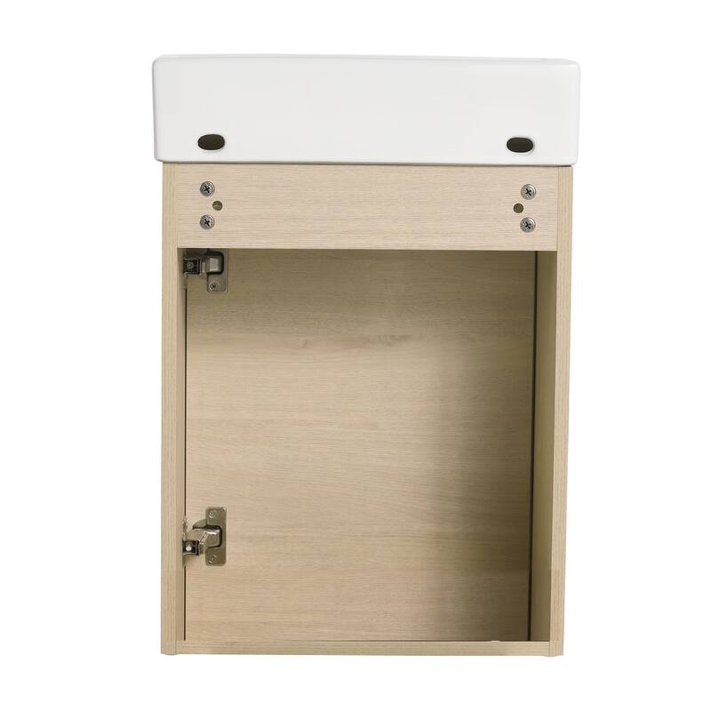 BNK 16/18 Inch Single Sink Bathroom Vanity with Soft Close Door