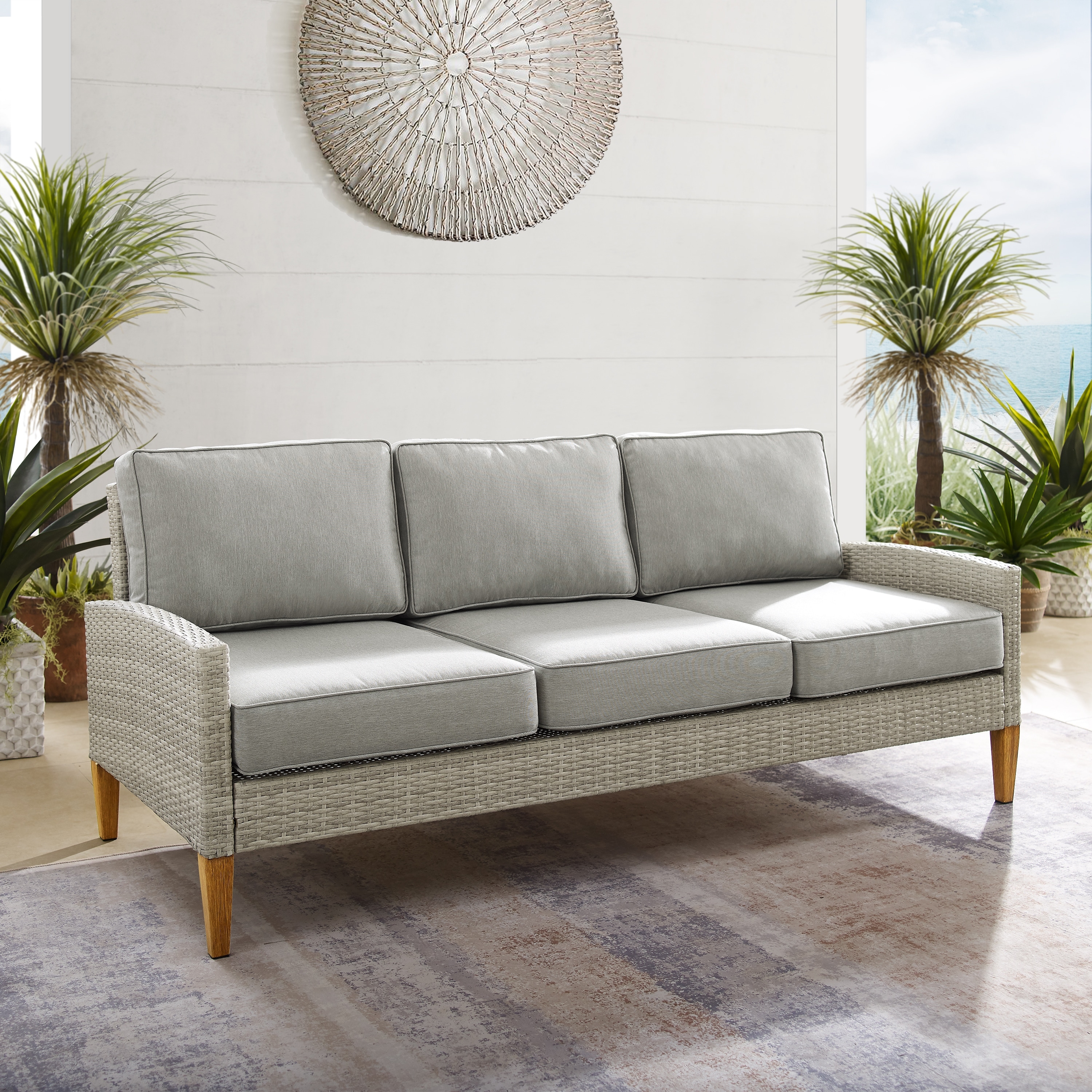 Capella outdoor best sale wicker sofa