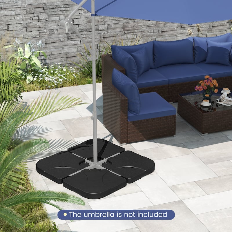 Costway 20" Patio Offset Umbrella Base Stand Water Filled Base Weights - See Details