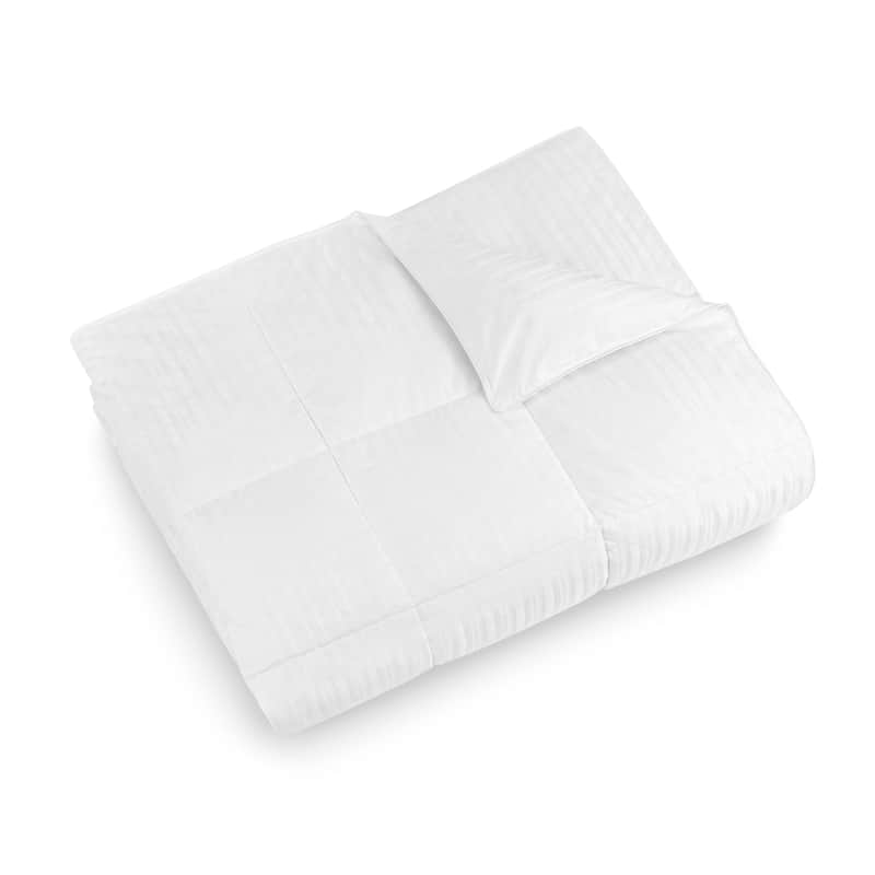 Eddie Bauer 700FP White Goose Down Damask Cotton Oversized Comforter