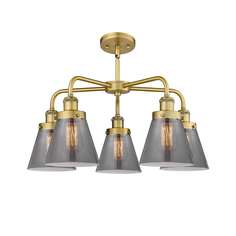 Innovations Lighting Cone - 5 Light 24" Stem Hung Chandelier