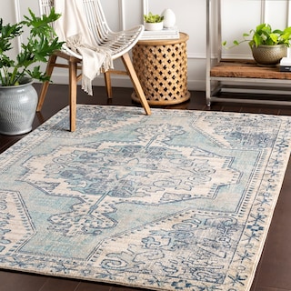 Livabliss Lleucu Distressed Persian Area Rug