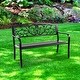 preview thumbnail 2 of 1, Sun-Ray Simply Elegant Metal Park Bench - Black - N/A
