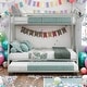 preview thumbnail 2 of 7, Twin over Full Bed with Sturdy Steel Frame, Bunk Bed with Twin Size Trundle, Two-Side Ladders, Esay Assembly,Silver