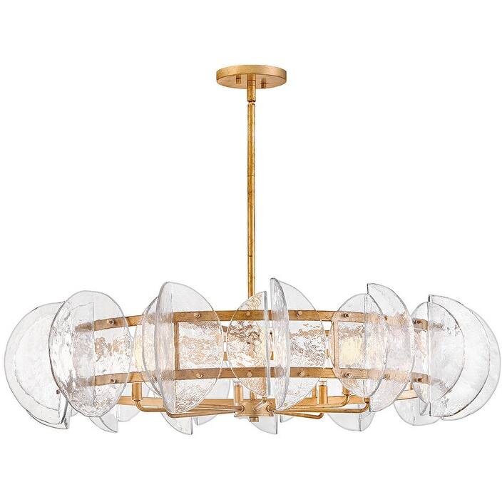 Fredrick Ramond FR41926 Seraphina 8 Light 40" Wide LED Ring Chandelier - Distressed Brass