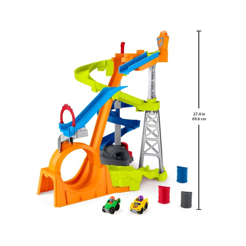 Hot Wheels Spiral Stunt Speedway Race Track by Little People - N/A