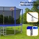 preview thumbnail 3 of 21, 16 ft. Round Outdoor Trampoline with Enclosure Net and Basketball Hoop