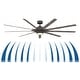 preview thumbnail 6 of 10, Fanimation Odyn 84 inch Indoor/Outdoor Smart Ceiling Fan with LED CCT Select Light Kit - Black