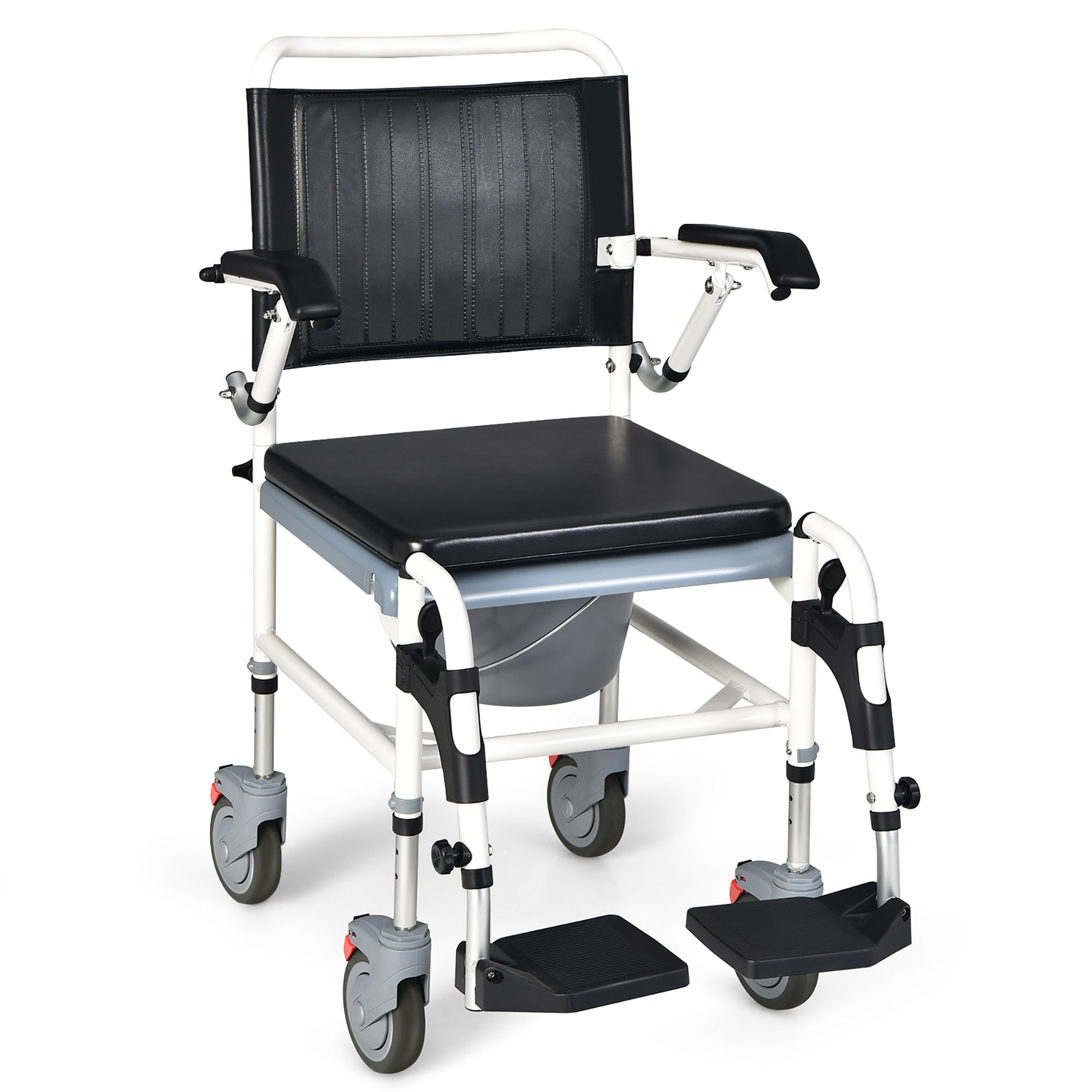 Wheeled commode chair outlet