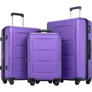 Expanable Spinner Wheel 2 Piece Luggage Set ABS Lightweight Suitcase with TSA Lock 20inch+24inch