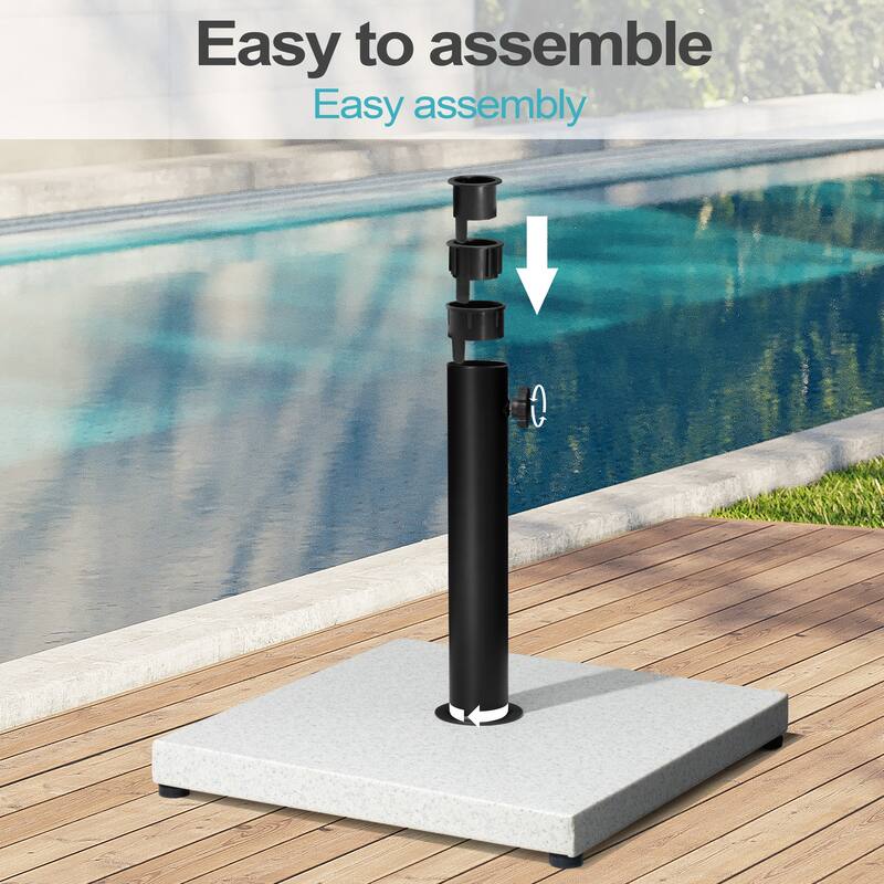 VredHom Outdoor Patio Market Umbrella Square Base Stand