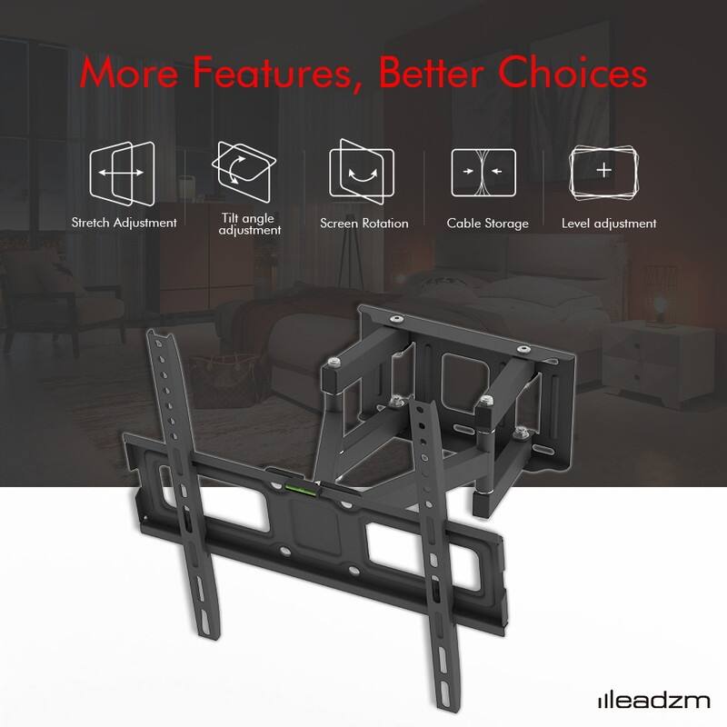 26-55 Inch Double Pendulum Large Base TV Stand