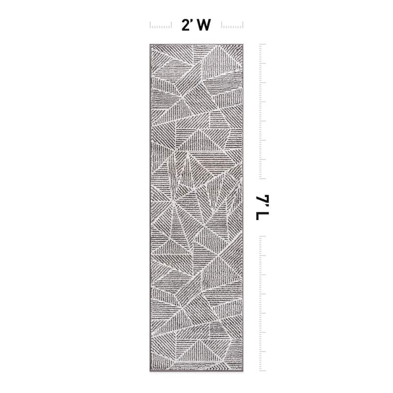 Contemporary Geometric Stripe Area Rug